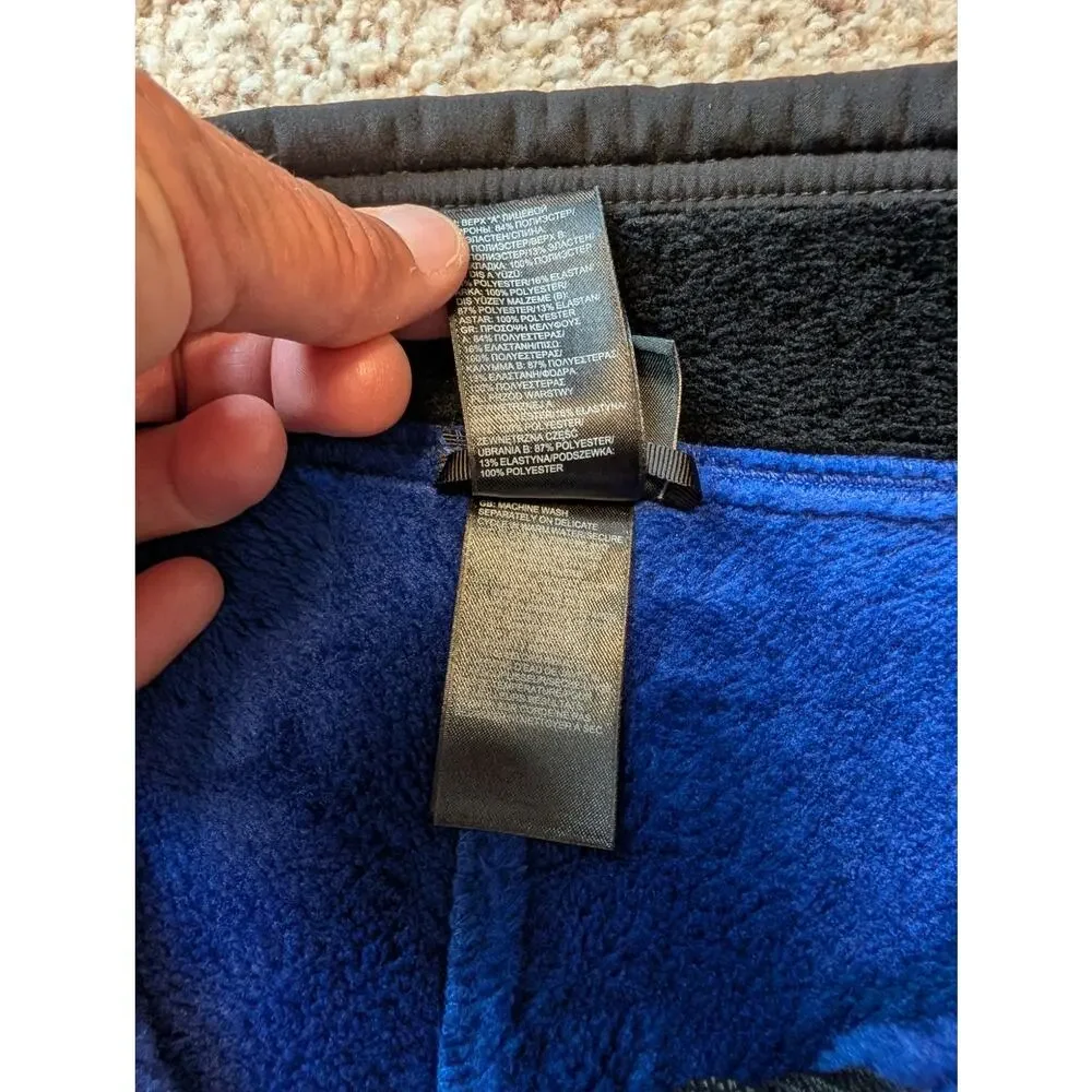 The North Face Men's Denali Softshell Fleece Lined Jacket Blue Black Size S